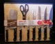 Cutlery Set with Cutting Board Gibson Home Wildcraft  10Pc New