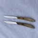 Lot Of 2 Bloomfield 3925 Kitchen Steak Knife 4" Blade Curved Wood Handle Japan