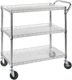 3 Tier Rolling Utility Kitchen Cart on Wheels,Large 45"L x 17 1/2"D x 45"H 