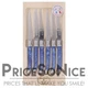 Jean Dubost Laguiole Steak Knives, Set of 6, Blue Marble MSRP $80