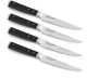 Gourmet 4 Piece Forged Triple Rivet Steak Knife Set, High Carbon Japanese Steel,