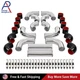 12 Pcs Universal 3" Aluminum Turbo Intercooler Piping Silicone Coupler Clamp Kit