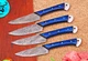 CUSTOM MADE HAND FORGED DAMASCUS STEEL STEAK CHEF KNIFE SET 1588