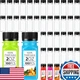 100x Roshtia 2oz Clear Plastic Juice Bottles w/ Lids for Liquids Reusable