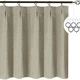 WdFour 24x18" Pinch Pleated Blackout Cafe Curtains - 2-Pack, 100% Light Block