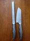 Vtg 2 FOREVER SHARP Knives 8722E, Santoku, 8722A Serrated Bread Slicing Knife