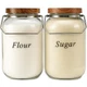 YoenKtss 2 Pack Glass Flour Sugar Storage Containers with Handle, 1 Gallon Glass