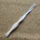 CUTCO 1726 Serving Turning FORK White Pearl Handle Three Tine Made in USA 11"