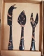 Thirstystone N3342-MCY Marble-Look Cheese Fork, Knife & Spade, Set of 3