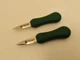 R Murphy USA Set (2) Duxbury Shuckers Oyster Knives 2 1/8" Green Ergo Handles