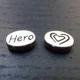 Heart Hero Beads 11mm Antique Silver Plated Spacer Beads B5559 - 10, 20 Or 50PCs