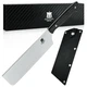 Brooklyn Knife Co Cleaver Nakiri Knife Carbon Fiber Japanese AUS-08 Steel 7-Inch