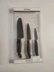 *3-Knives* Kyocera Advanced Ceramic Kitchen Knife Set Santoku Black 