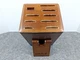 WOLF Gourmet Angled Hardwood Knife Storage Block 10 Slot Cutlery WGCU100S