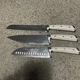 Cangshan Knives Lot of 3 Big White Handle #59762,59649,59700 Set