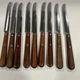VTG Case XX Miracle-edge M 254 Steak Table Knife Set of  9 Wood Handles