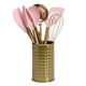 Paris Hilton Kitchen Set Tool Crock Silicone Cooking Utensils Stainless Steel