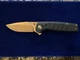 AUTHENTIC SOG Terminus XR LTE ROSE Gold Knife (TM1043) Carbon S35VN Steel