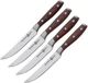 Messermeister Avanta Steak Knife Set Steel Blade Brn Pakkawood Handle L8684-5-4S
