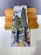 BROOKSTONE Stainless Steel 8" Chef & 5" Santoku Knife Set w/ Sheaths Kitchen NEW