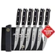 SliceElite 6-Piece Steak Knife Set VG10 Damascus Steel 5" Blades G10 Handle