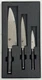Shun Cutlery Classic 3 piece Starter Kit, Chef, Serrated Utility, Paring, DM0706