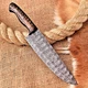 Custom HandMade Damascus Steel Chef Knife Hand Forged Blade PineCone Handle 2948