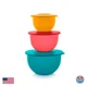 Tupperware Impressions Classic 3 Bowl Food Storage Set in Multi Colors, Dishwash