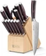 PAUDIN Kitchen Sets Knife Sets for Kitchen with Block