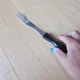 Cutco 1726 JE Turning Fork 3 Tine Meat Fork Composite Brown Handle USA Made