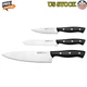 Ultra Sharp Stainless Steel 3 Piece Knife Set Dishwasher Safe Rust Resistant New