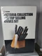 Paudin Victoria 15-Piece Kitchen Knife Set with Block, New & Sealed