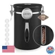 LRYYBTI Coffee Canisters with Window,Scoop and Airtight Lid Stainless Steel Kitc
