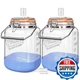 Folinstall 1 Gallon Fermentation Jar 3 Airlocks Stainless Steel Handle Non-Slip