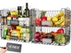 Dxlac 4-Pack XXL Stackable Metal Pantry Storage Baskets - Fruit & Veg