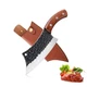 Viking Meat Cleaver Knife - High Carbon, Full Tang, Chef Butcher, with Sheath