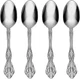 Oneida Michelangelo Fine Flatware Teaspoons, Set of 4 , 18/10 Stainless Steel, S