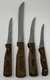 Chicago Cutlery Knives Lot Of 4 ~ 62S 66S 71S 103S Walnut Handles