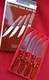 WERTHEIMER FOUR PIECE GOURMET STEAK KNIFE SET ~ TRIPLE RIVETS ~ NEW IN BOX