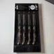 French Home Laguiole Connoisseur 4-Piece Steak Knife Set with Tortoise Handles