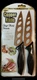 2 Pack Tekno 10" Copper Kitchen Knife Stays Sharp Forever Stainless Steel&nbsp;NEW