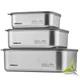 Cookeep 3 Piece Stainless Steel Food Storage Containers Set Airtight Leakproof D