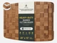 Socisen 20"x15" XL Bamboo Cutting Board Non Slip Over Sink Kitchen Wooden