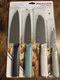 KitchenAid 4 Pc Chef Set Covers Sleeve Sharp Knife Carbon Japanese Steel Knives
