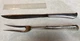 Vintage Carving Knife Fork Set Silverplate Case Blade Miracl-Edge 1847 Rogers
