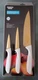 Gold Titanium Coated Chef Pairing and Utility Knife Set (3 pieces) White Handles