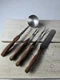 Lot of 4 Vintage Cutco Brown Handle Utensils - NO.15, No.26, No.27, No.28 EUC