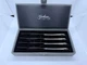 Gorham Meredith 4-Piece Stainless Steel Steak Knife Set with Storage Case