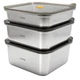 YUPER Stainless Steel Food Storage Containers 3 Pack Meal Prep BPA Free Leak Pro