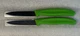 2  VICTORINOX Swiss Made Green 3-1/4 Inch Blade Kitchen Paring Knife